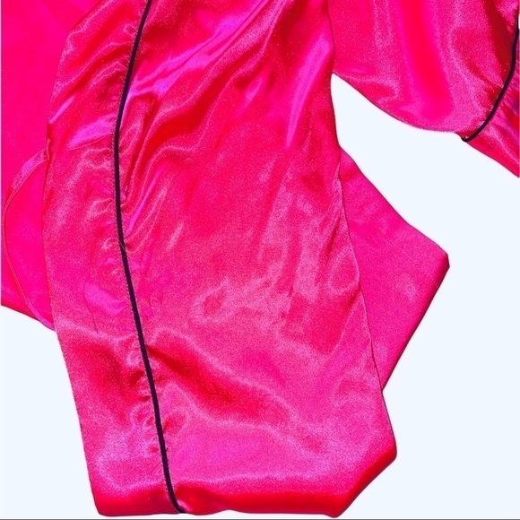 La SENZA - Vintage neon pink satin robe - Picture 4 of 4